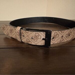 Men's Tan Patterned Belt